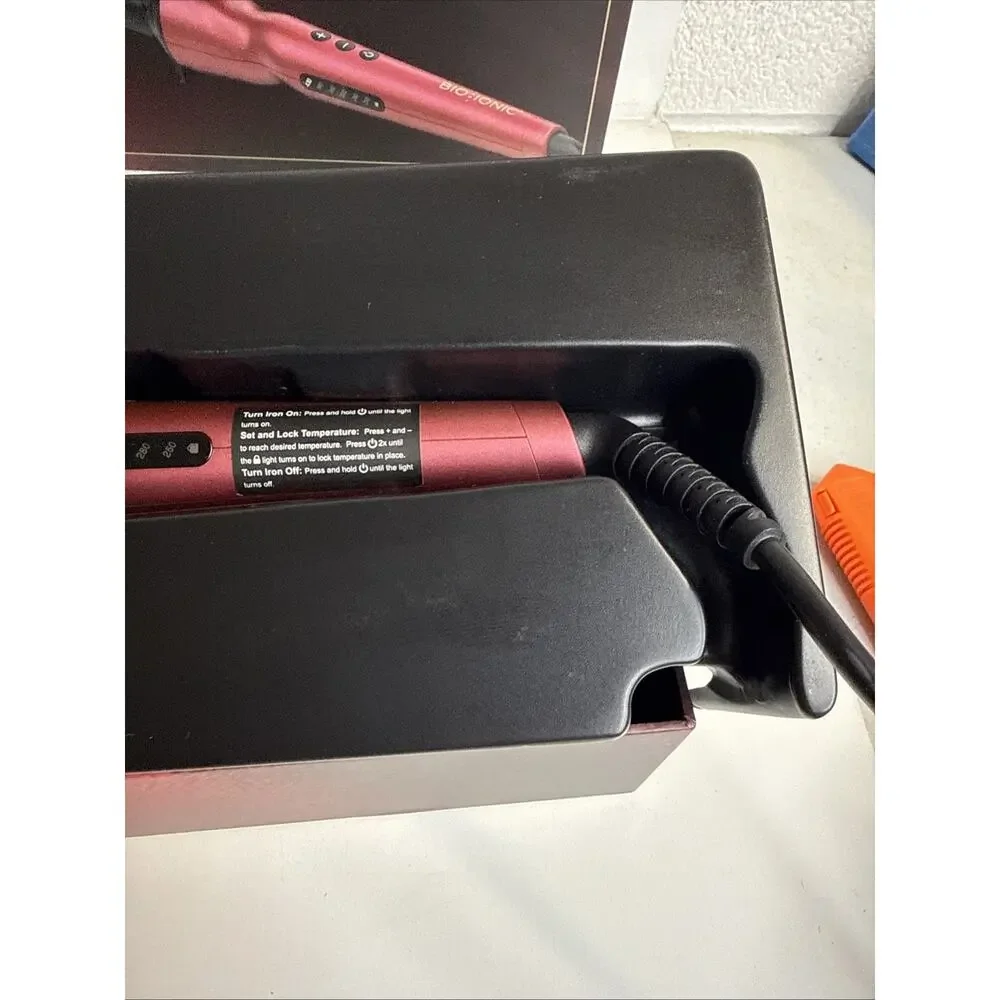 Bio Ionic Long Barrel 1” Curling Iron with Moisture Heat Technology